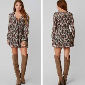 Free People Floral Long Sleeve Dress